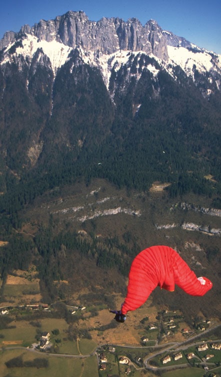 Parapente décrochage David Eyraud